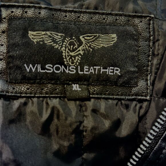 Wilson Leather Moto Jacket Men’s Size XL Soft Leather Zippers Work - Picture 7 of 16